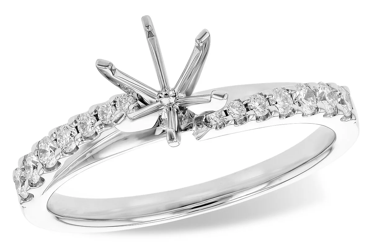Diamond Semi-Mount Engagement Ring in white gold