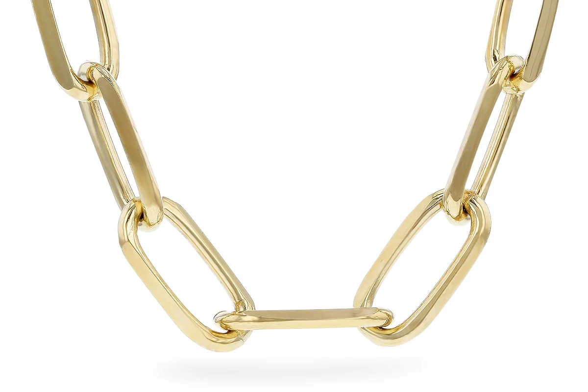 Paperclip Chain in yellow gold
