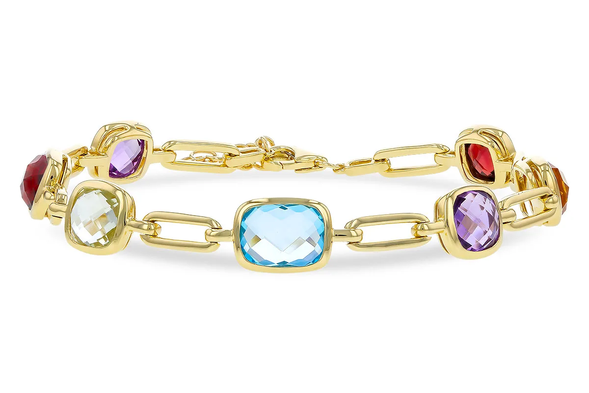 Semi-Precious Stone Bracelet in yellow gold