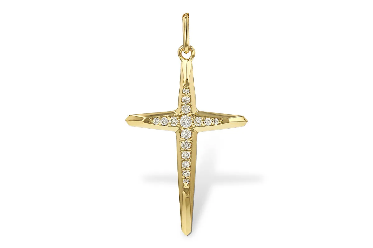 Diamond Pendant in yellow gold