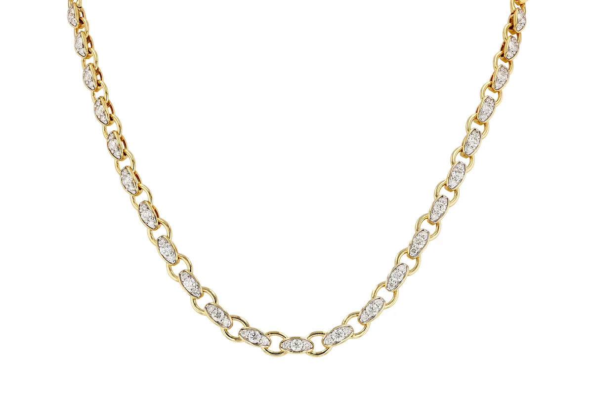 Diamond Necklace in yellow gold