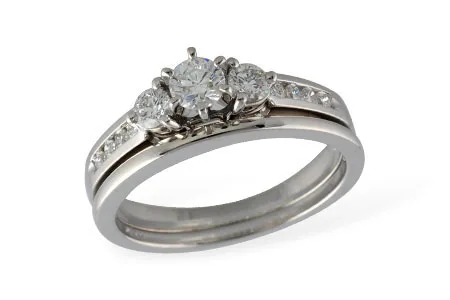Diamond Wedding Set in white gold