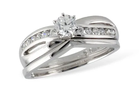 Diamond Wedding Set in white gold