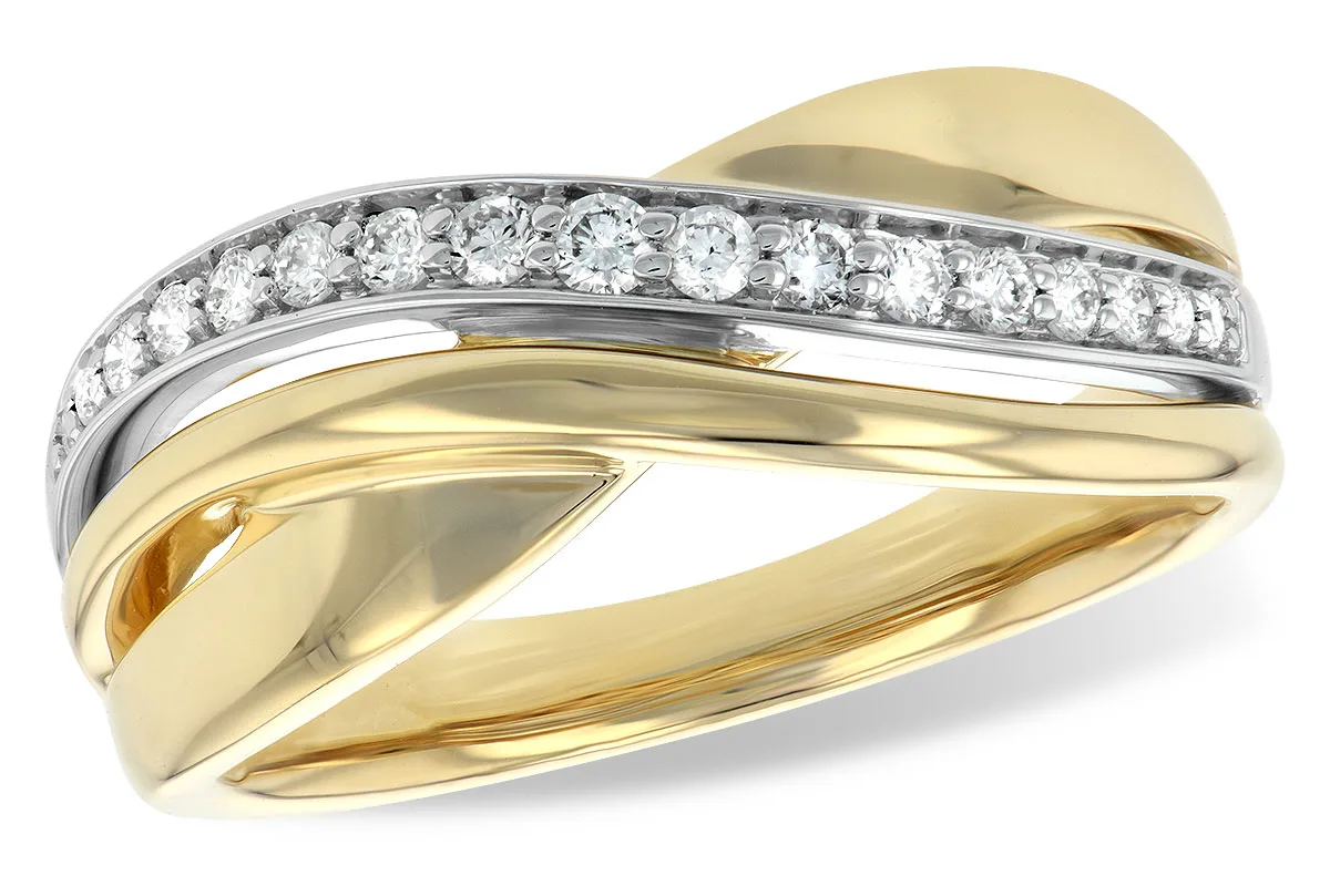 Diamond Wedding Band in two-tone