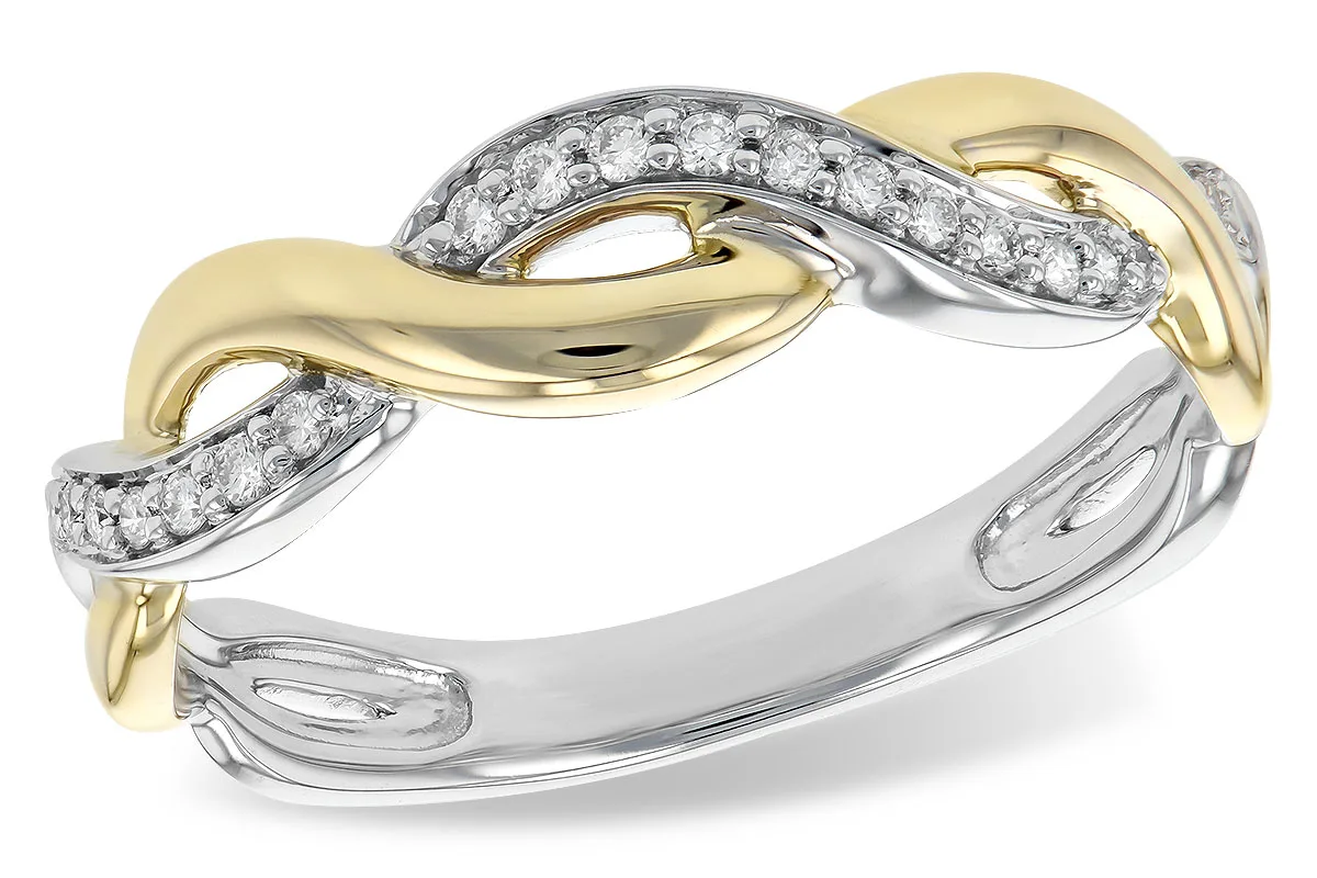 Diamond Wedding Band in two-tone (reversed)