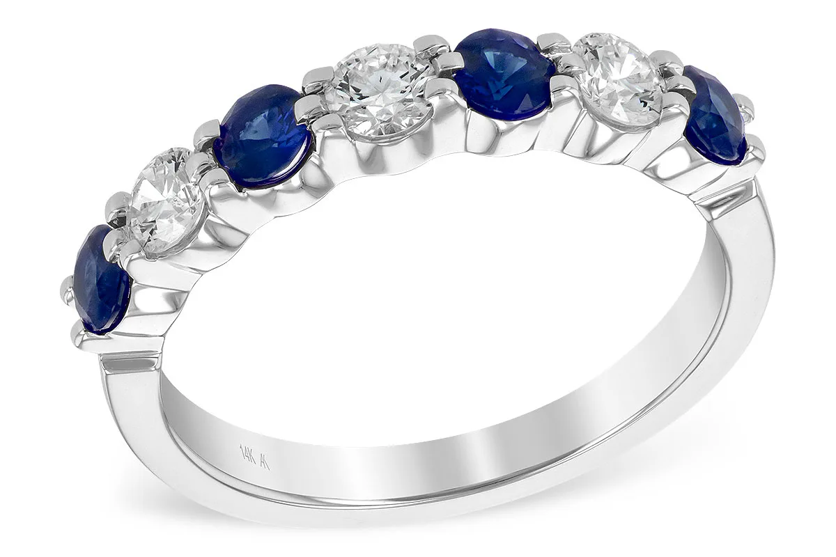 Sapphire Wedding Band in white gold