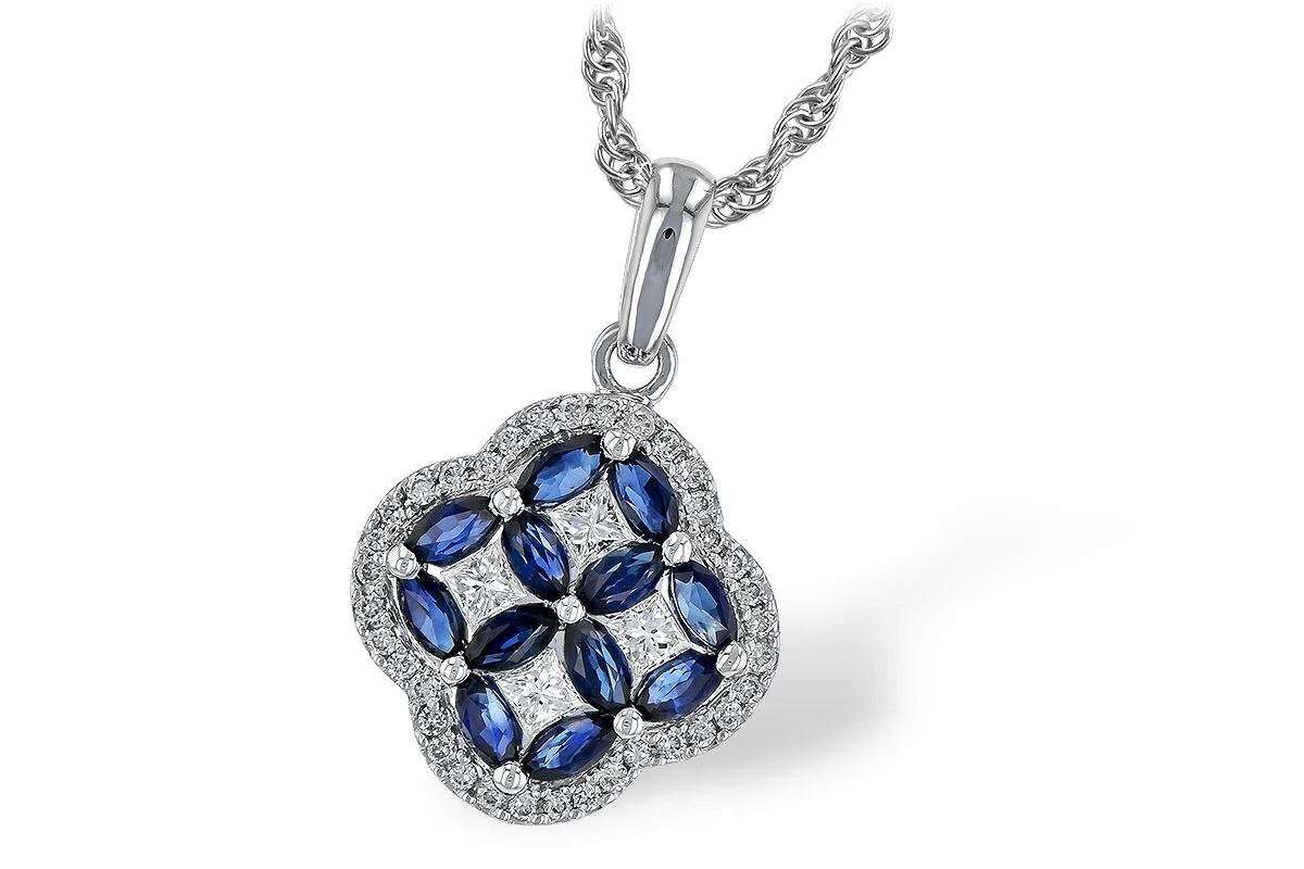 Sapphire Necklace in white gold