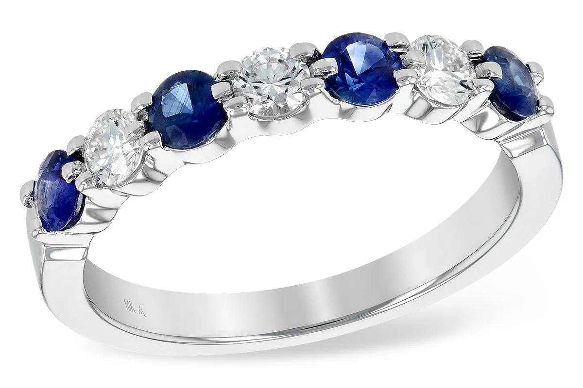 Sapphire Wedding Band in white gold