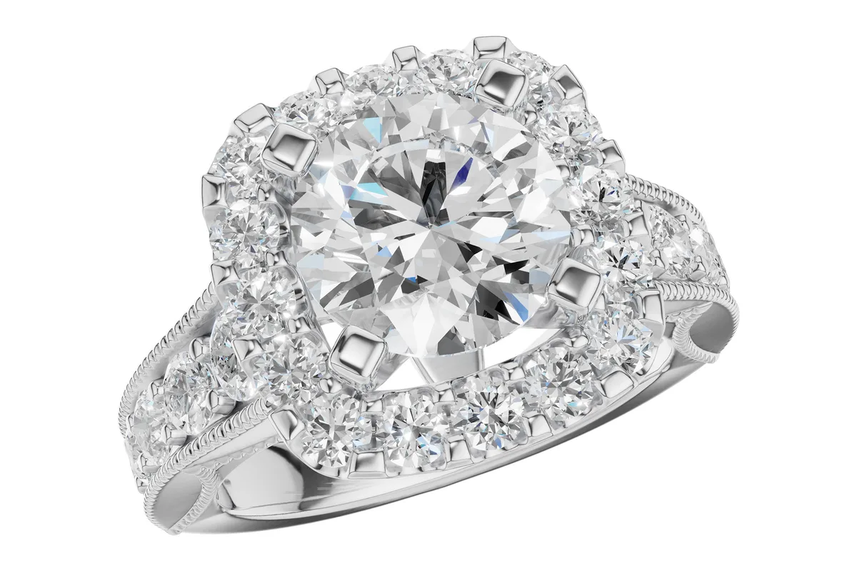Diamond Semi-Mount Engagement Ring in white gold