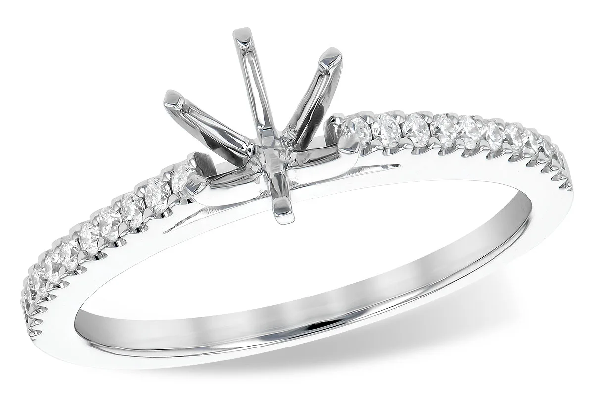 Diamond Semi-Mount Engagement Ring in white gold