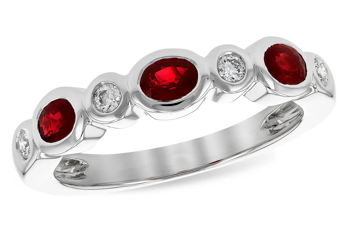 Ruby Wedding Band in white gold