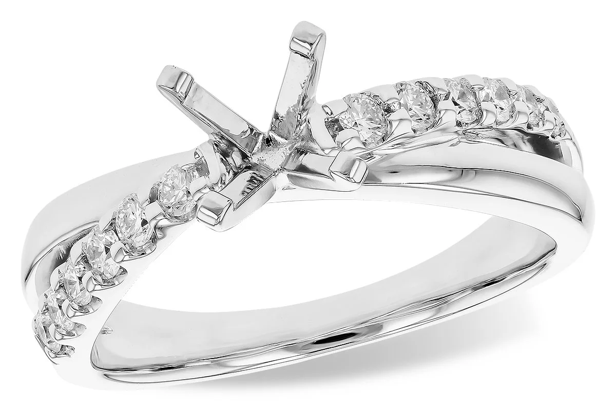 Diamond Semi-Mount Ring in white gold
