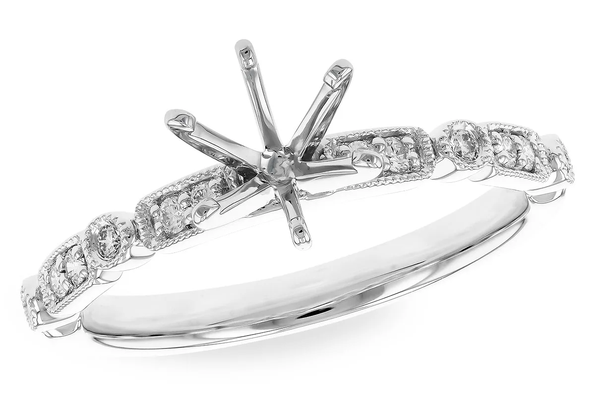 Diamond Semi-Mount Engagement Ring in white gold