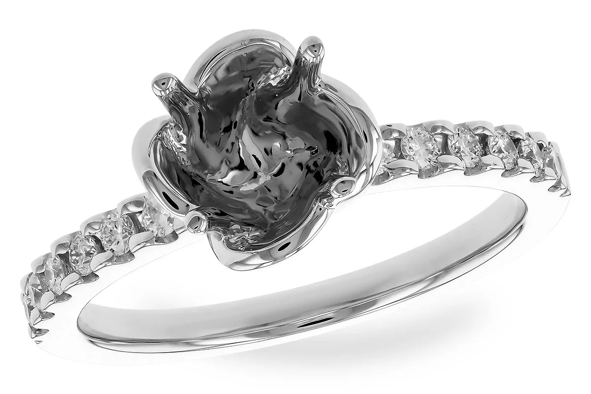 Diamond Semi-Mount Engagement Ring in white gold