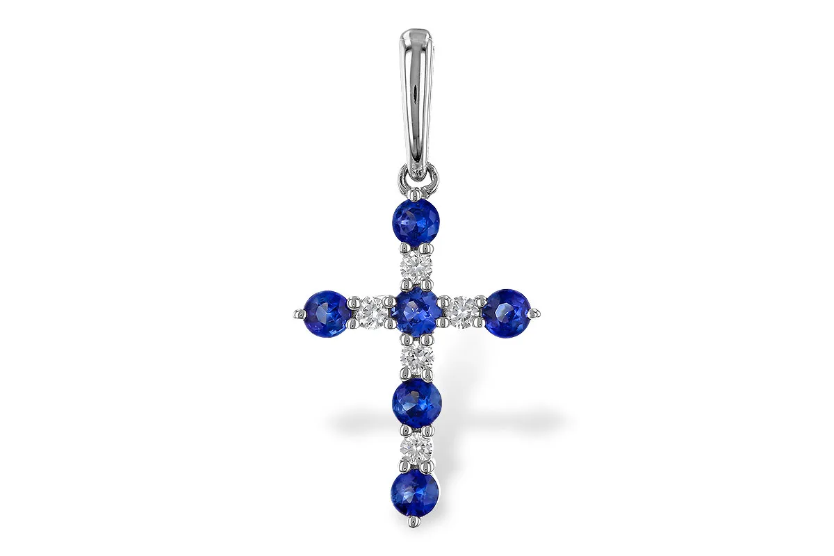 Sapphire Pendant in white gold
