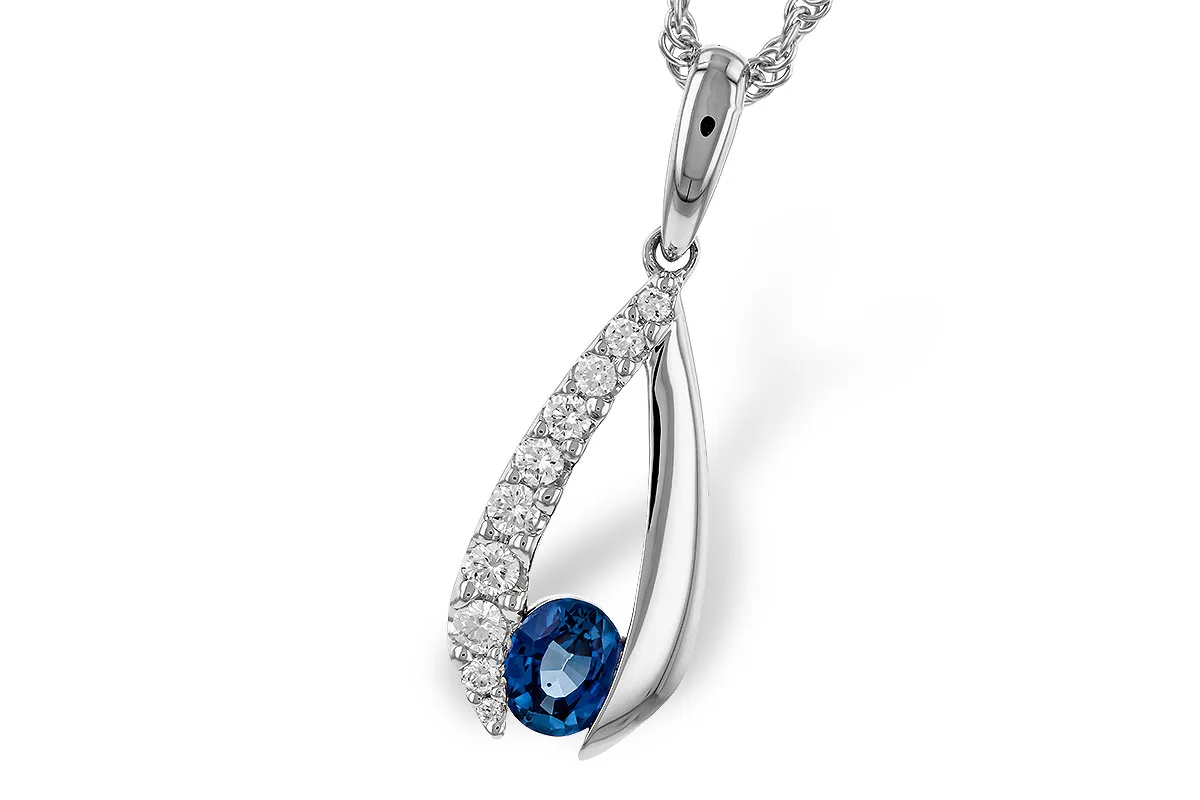 Sapphire Necklace in white gold