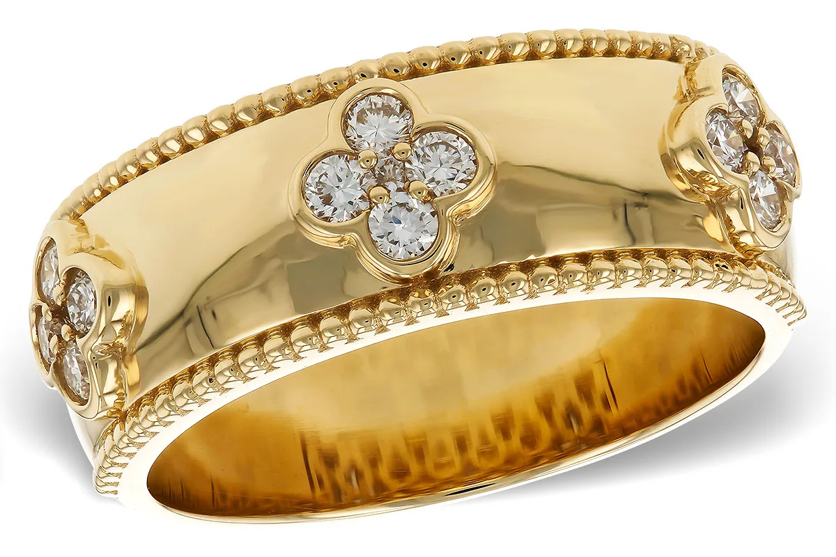 Diamond Wedding Band in yellow gold