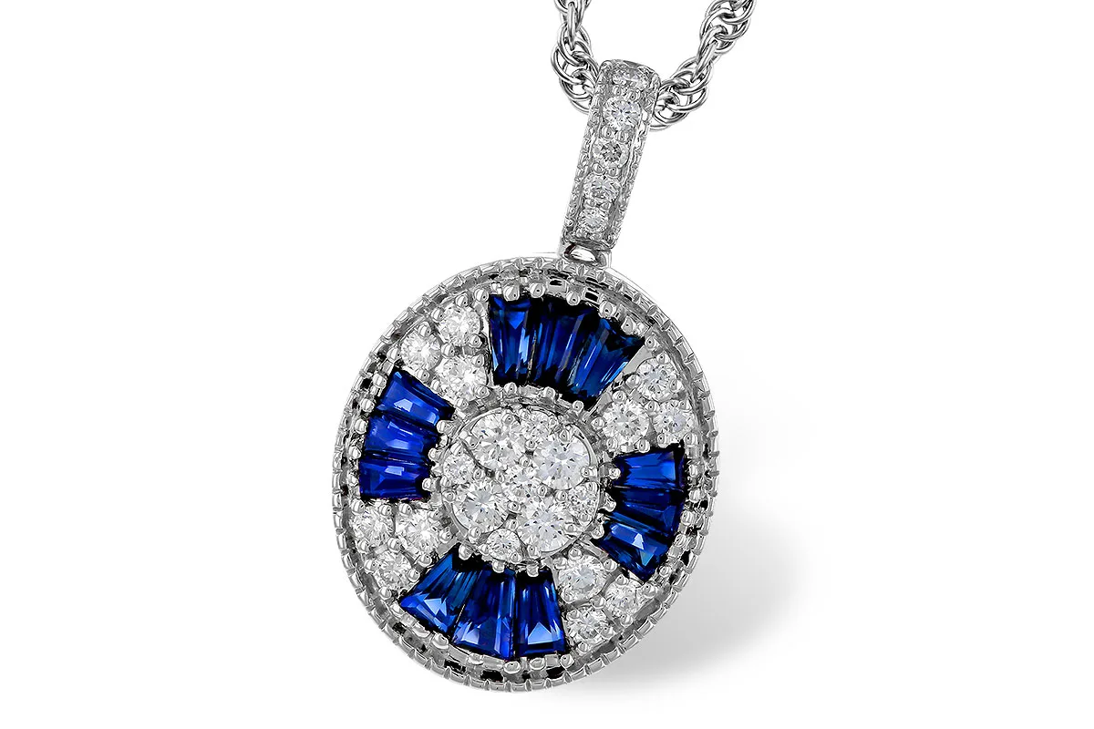 Sapphire Necklace in white gold
