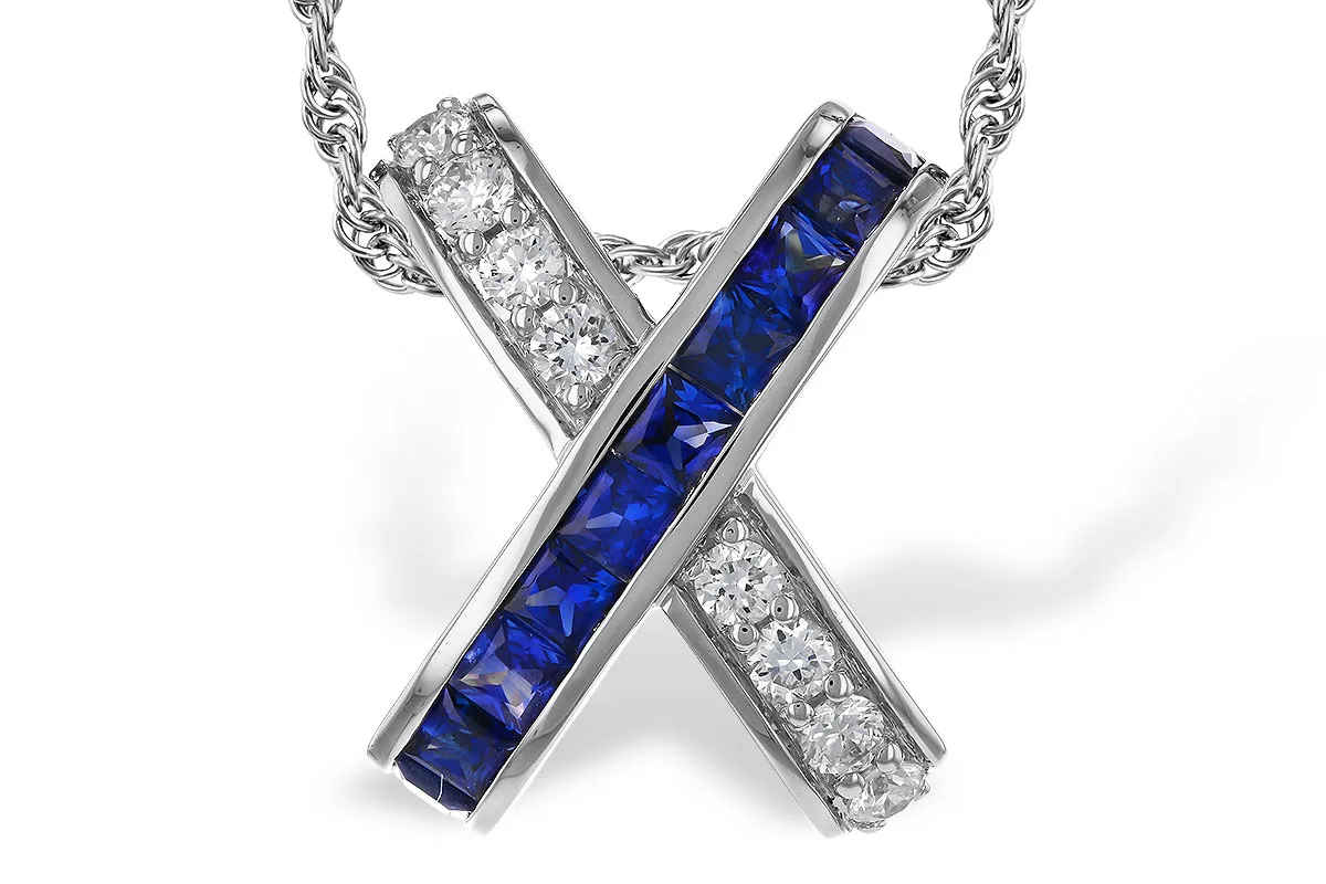 Sapphire Necklace in white gold