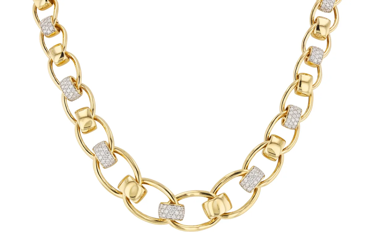 Diamond Necklace in yellow & white