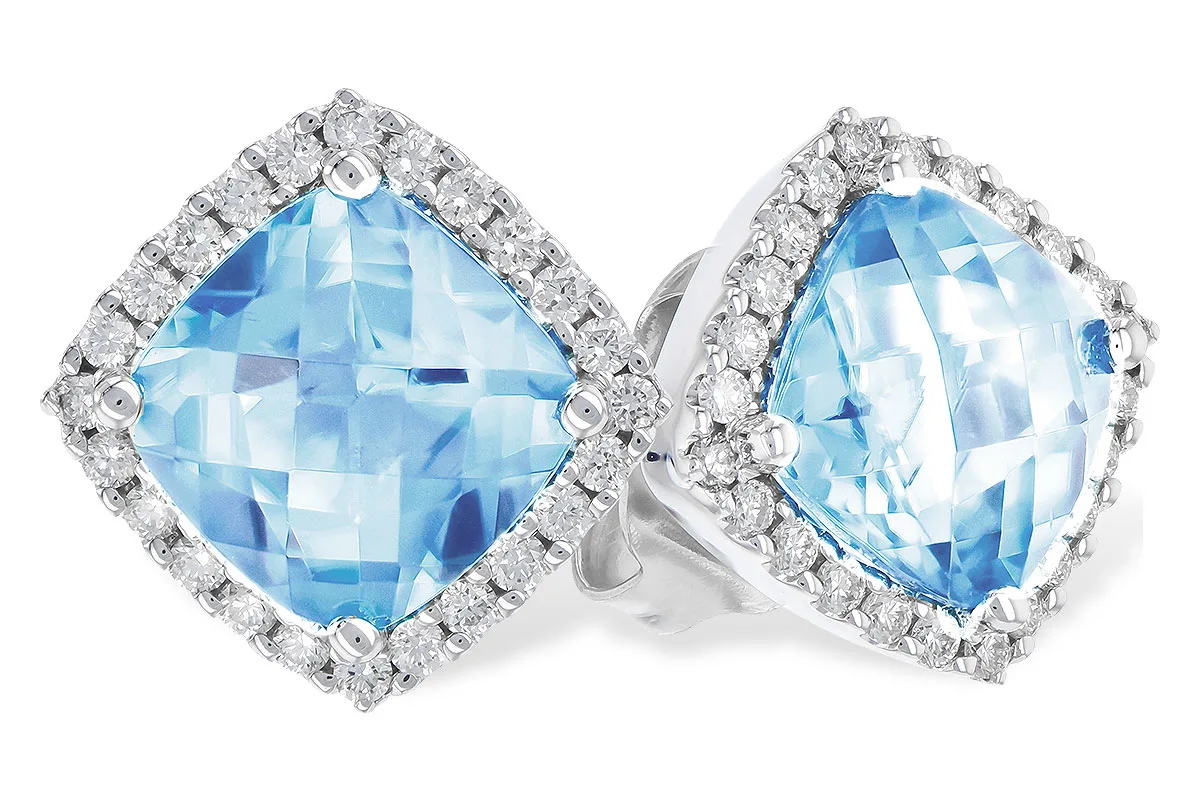 Aquamarine Earrings in white gold
