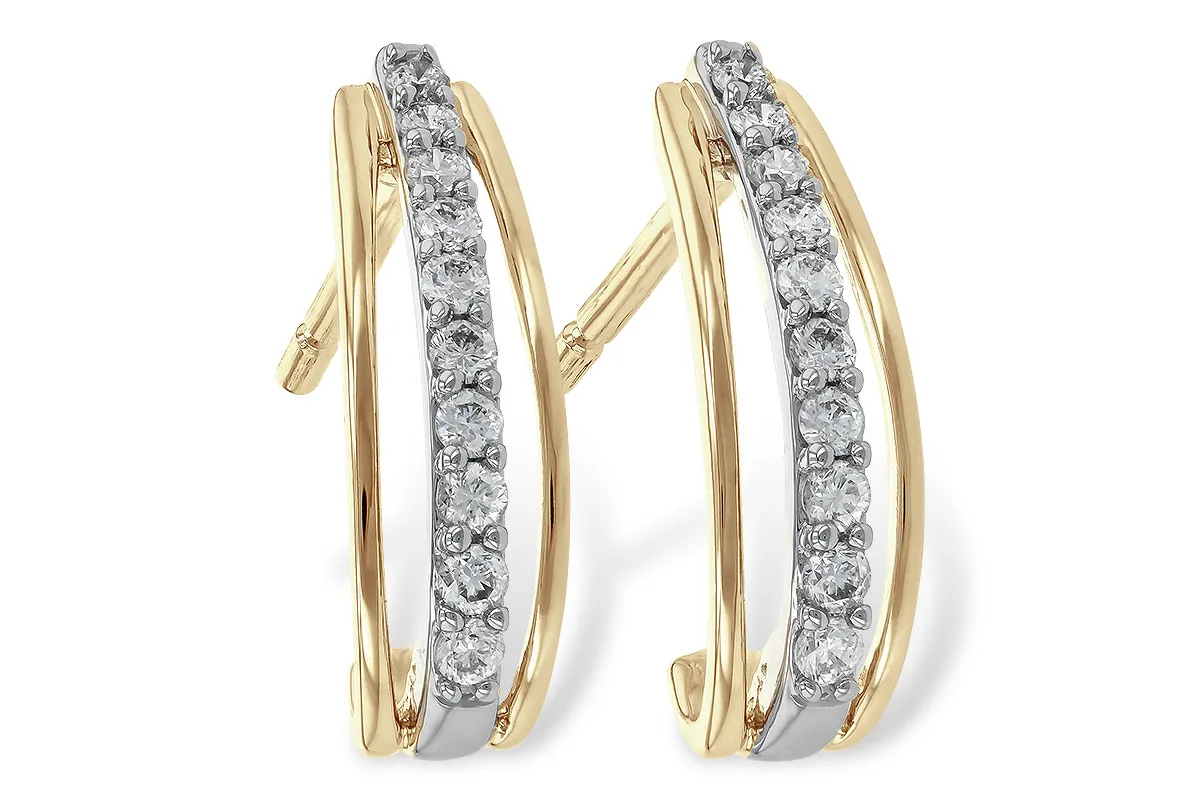 Diamond Earrings in yellow gold