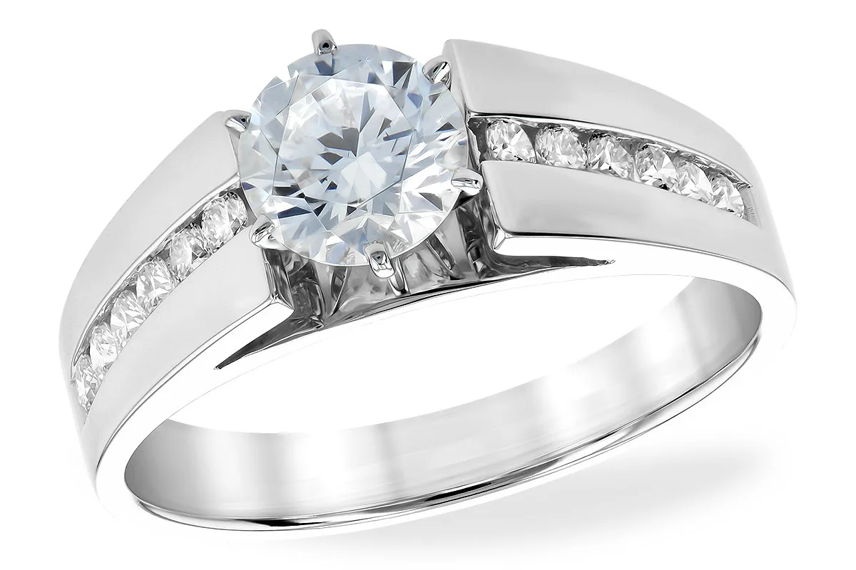 Diamond Semi-Mount Engagement Ring in white gold