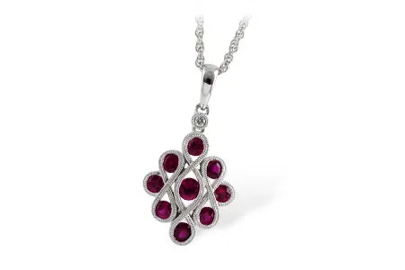 Ruby Necklace in white gold