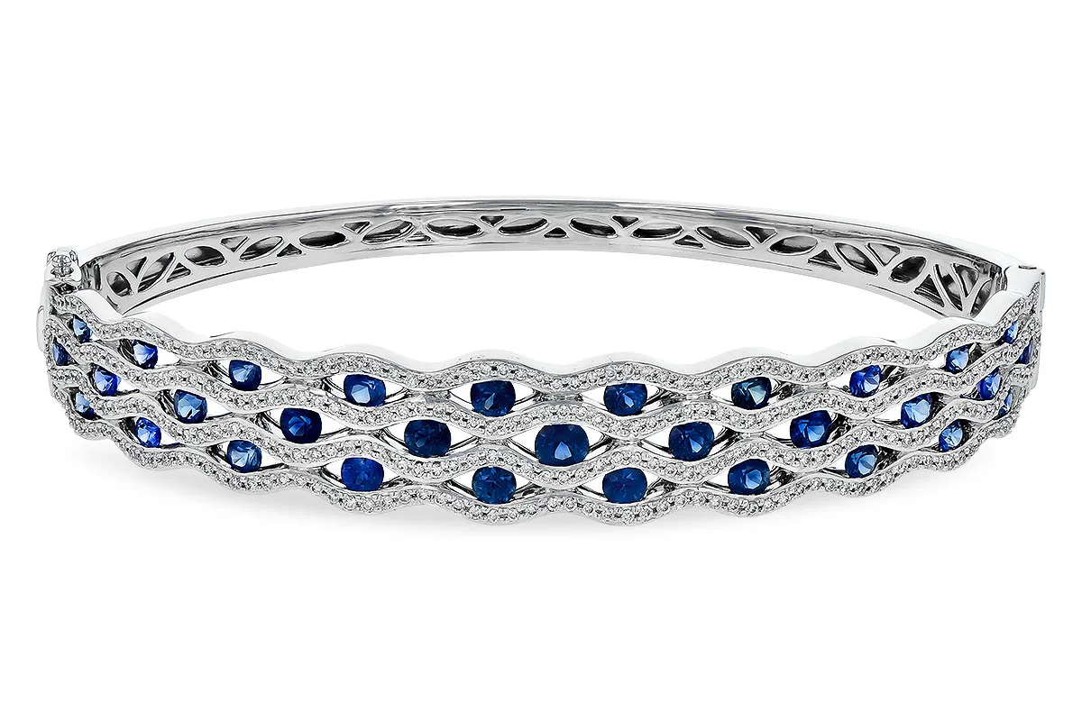 Sapphire Bangle in white gold