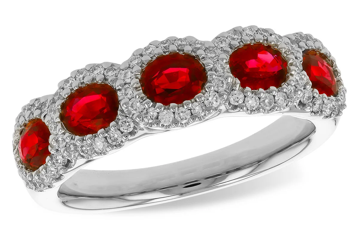 Ruby Wedding Band in white gold