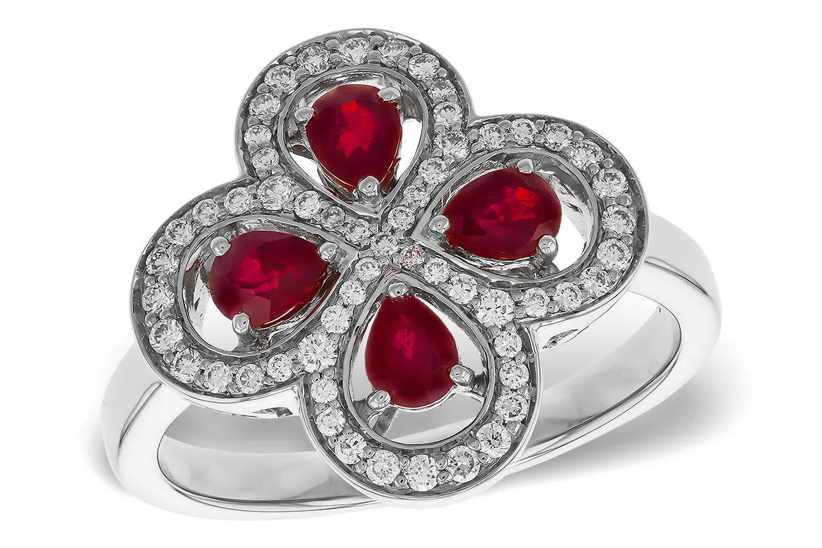 Ruby Ring in white gold