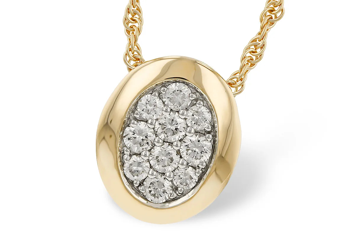 Diamond Necklace in yellow gold