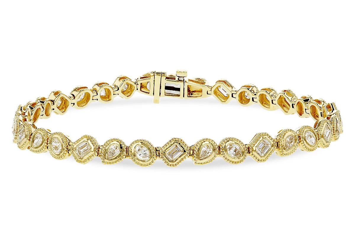 Diamond Fancy-Cut Bracelet in yellow gold