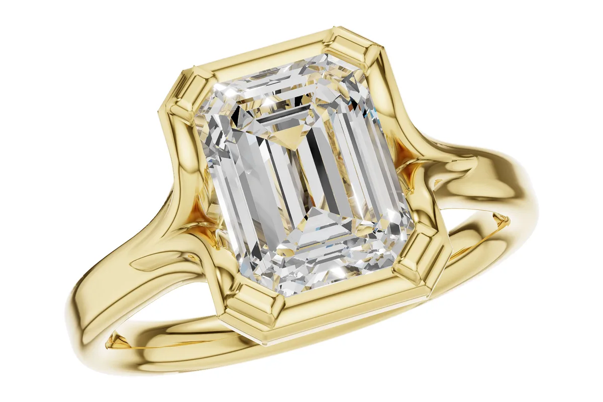 Diamond Semi-Mount Ring in yellow gold