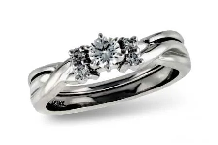 Diamond Wedding Set in white gold