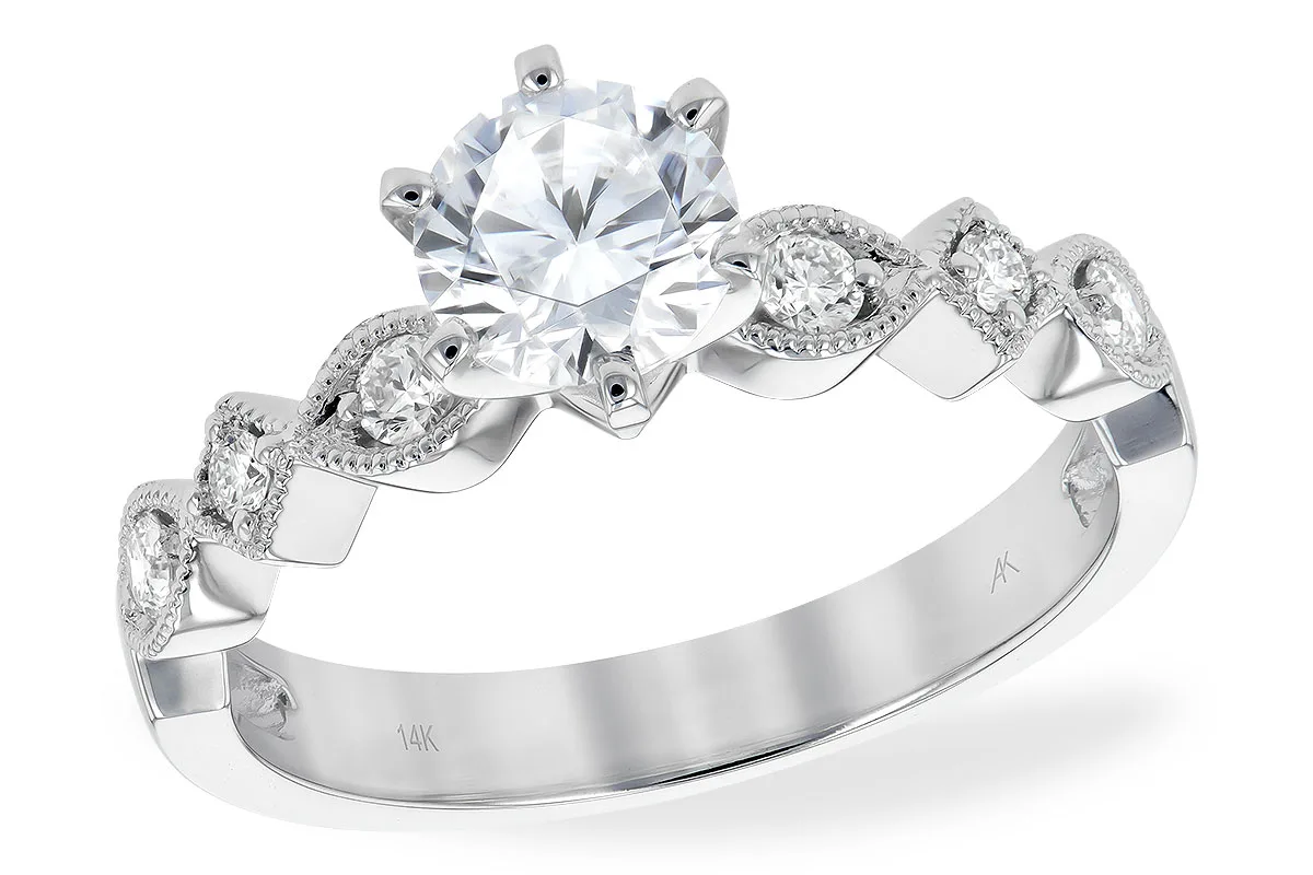 Diamond Semi-Mount Ring in white gold