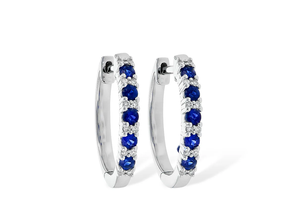 Sapphire Earrings in white gold