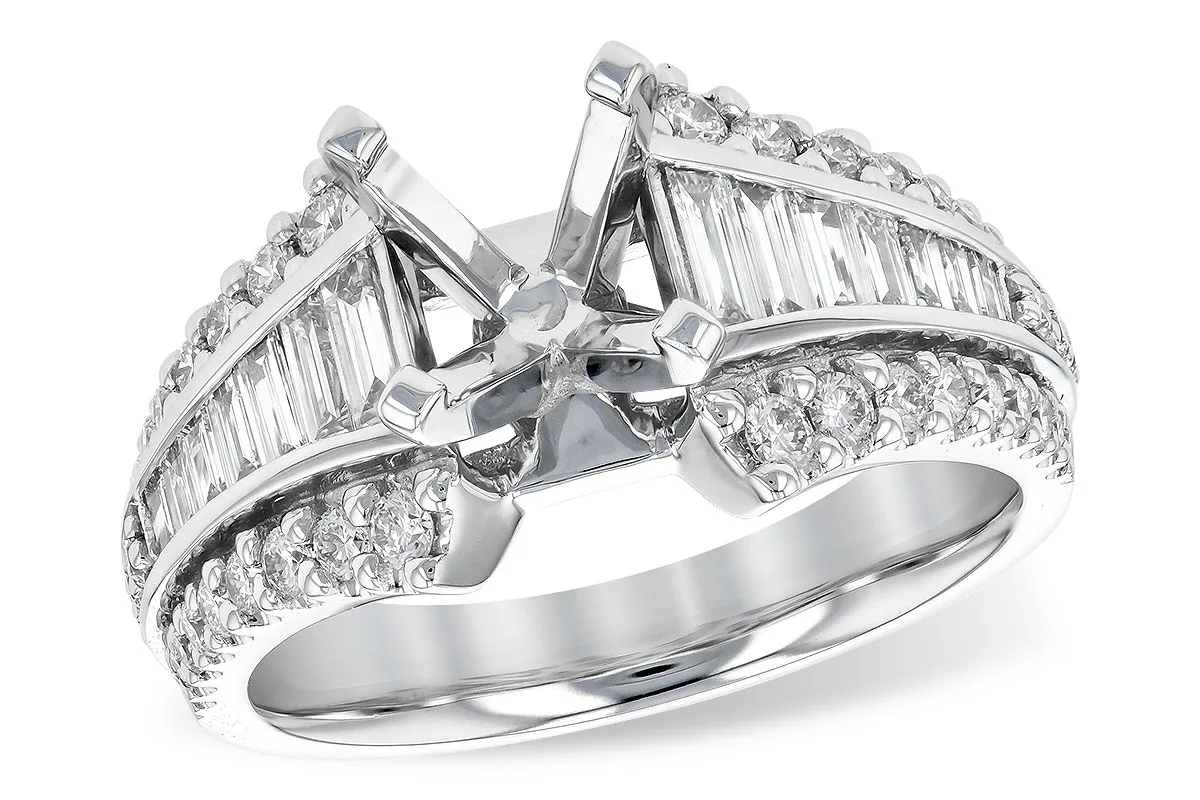 Diamond Semi-Mount Ring in white gold