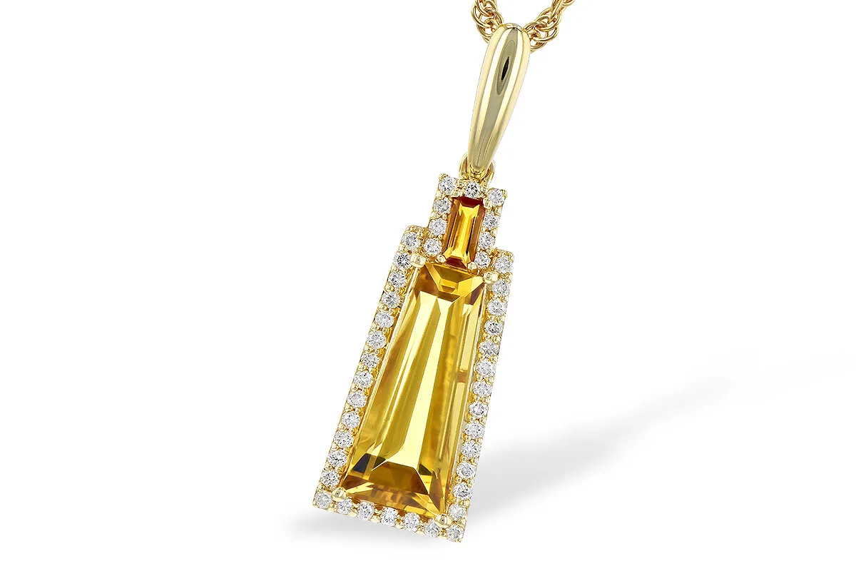 Citrine Necklace in yellow gold