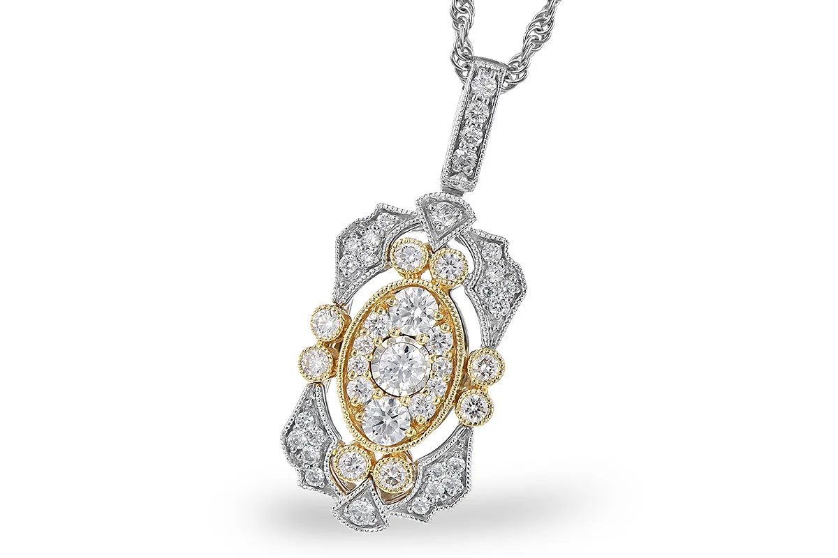 Diamond Necklace in yellow & white