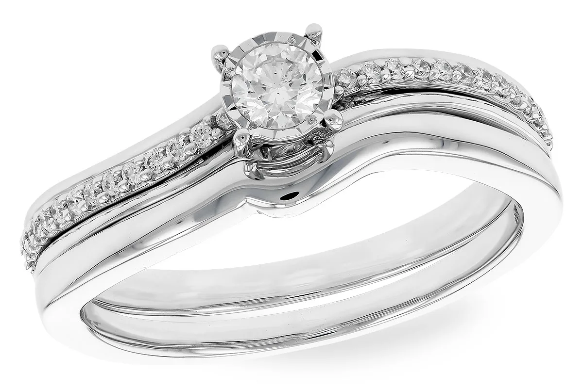Diamond Wedding Set in white gold