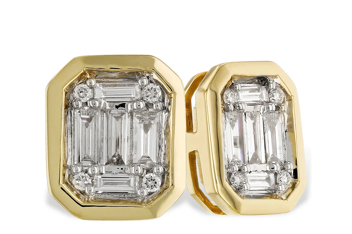 Diamond Earrings in yellow gold