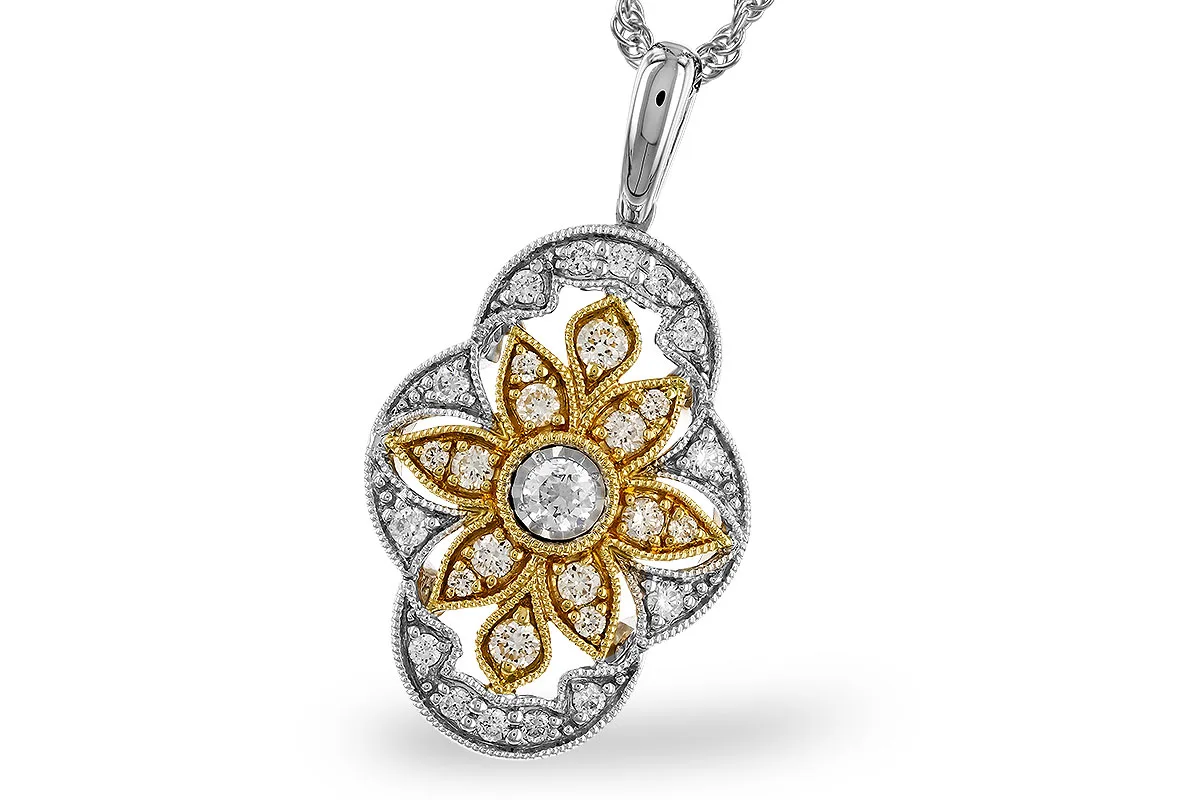 Diamond Necklace in yellow & white