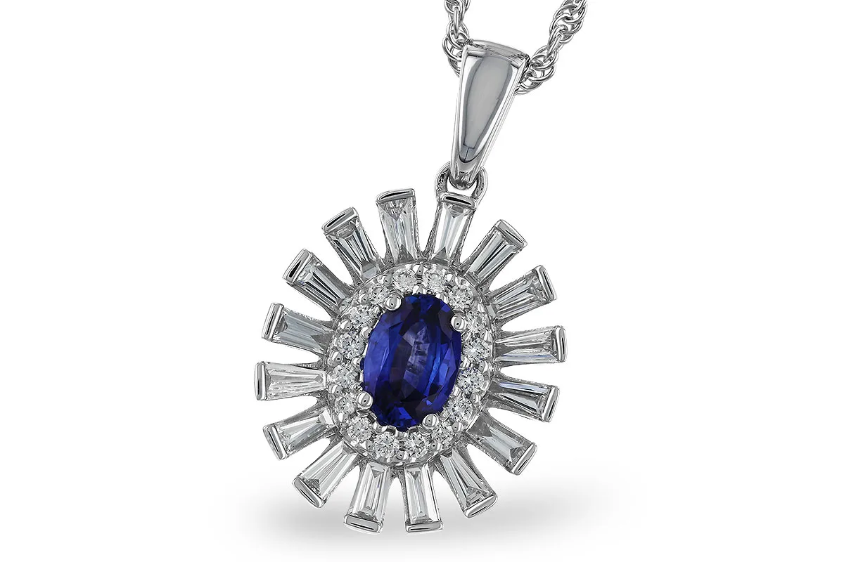 Sapphire Necklace in white gold
