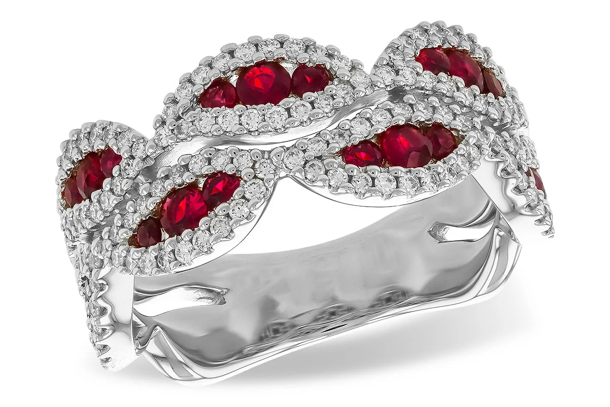 Ruby Wedding Band in white gold