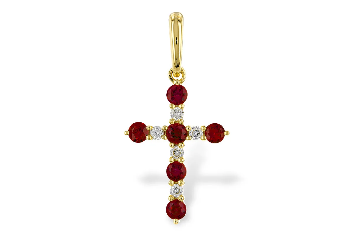Ruby Pendant in yellow gold
