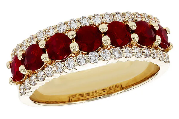 Ruby Band in yellow gold
