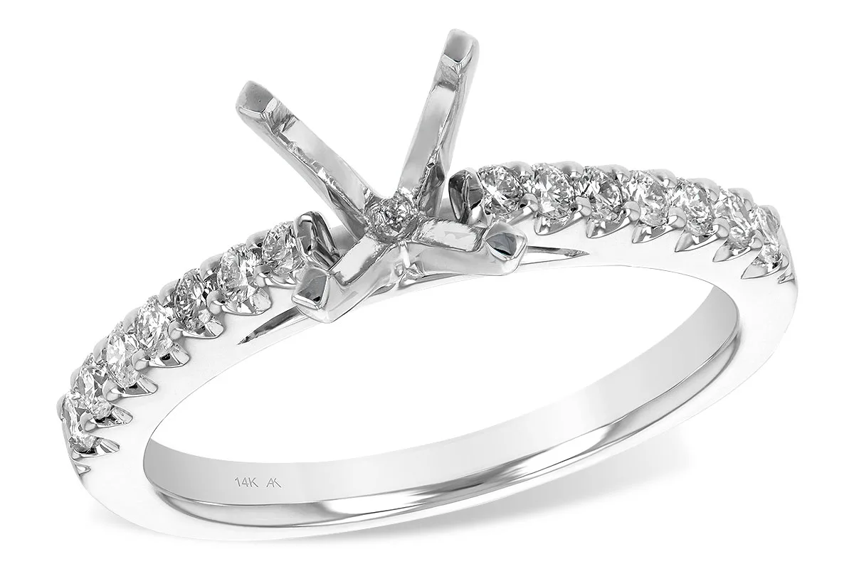 Diamond Semi-Mount Engagement Ring in white gold
