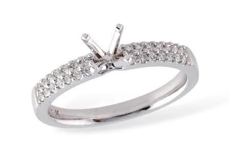 Diamond Semi-Mount Engagement Ring in white gold