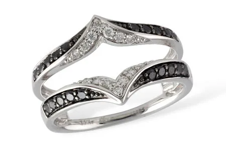 Black Diamond Ring in white gold